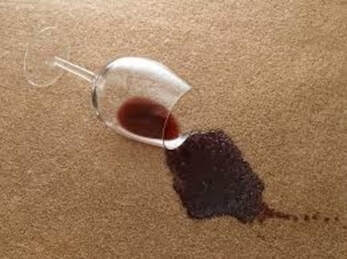 spilled wine on carpet